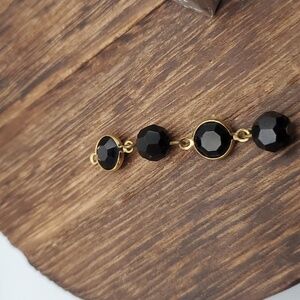 Faceted onyx‎ dangle pendant